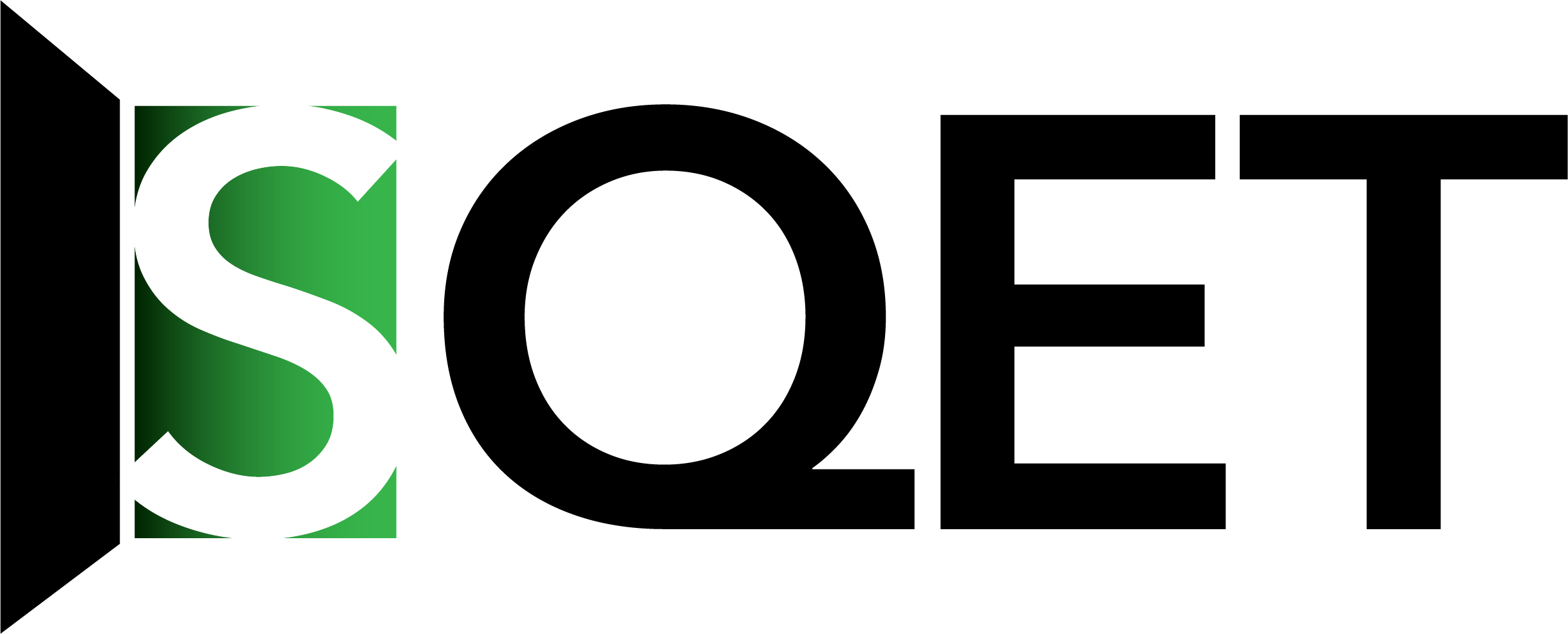 Logo de la Société québécoise d'études théâtrale, dont la première lettre s'inscrit dans une porte ouverte. 