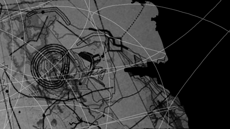 Cartographie en noir et blanc (fragment de l'image de couverture)