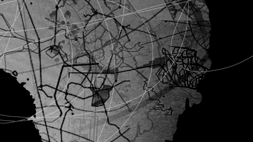 Cartographie en noir et blanc (fragment de l'image de couverture)