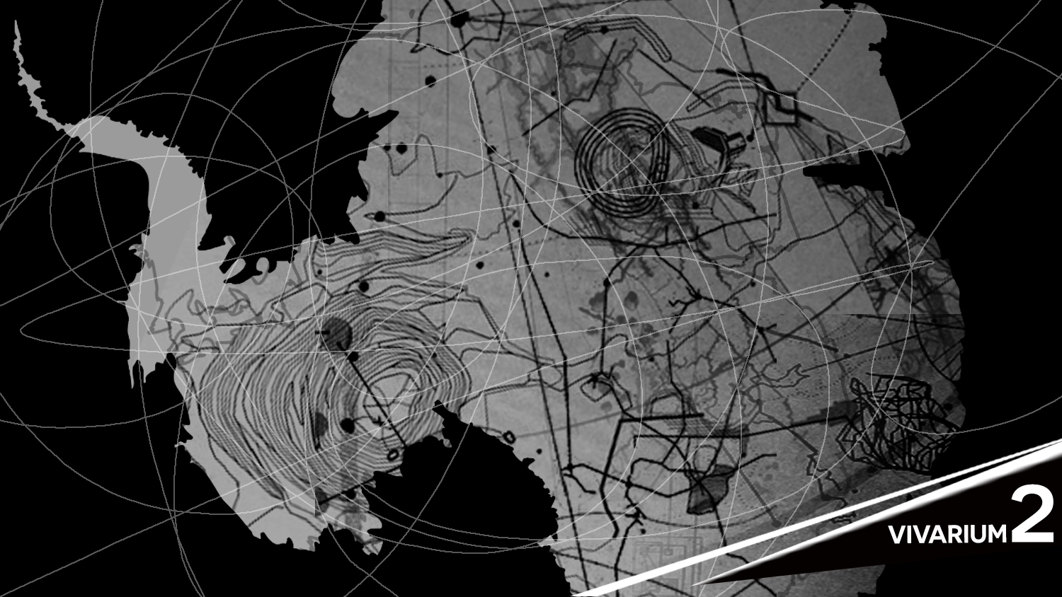 Cartographie imaginaire, en noir et blanc