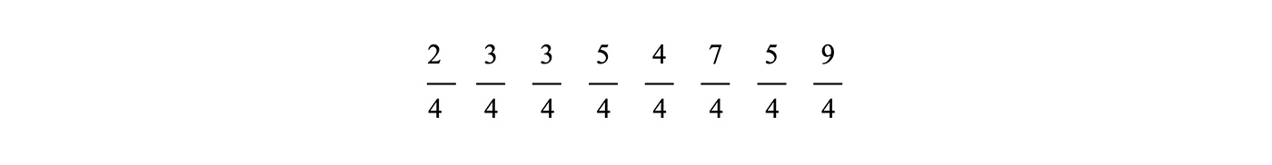 Série de fractions mathématiques